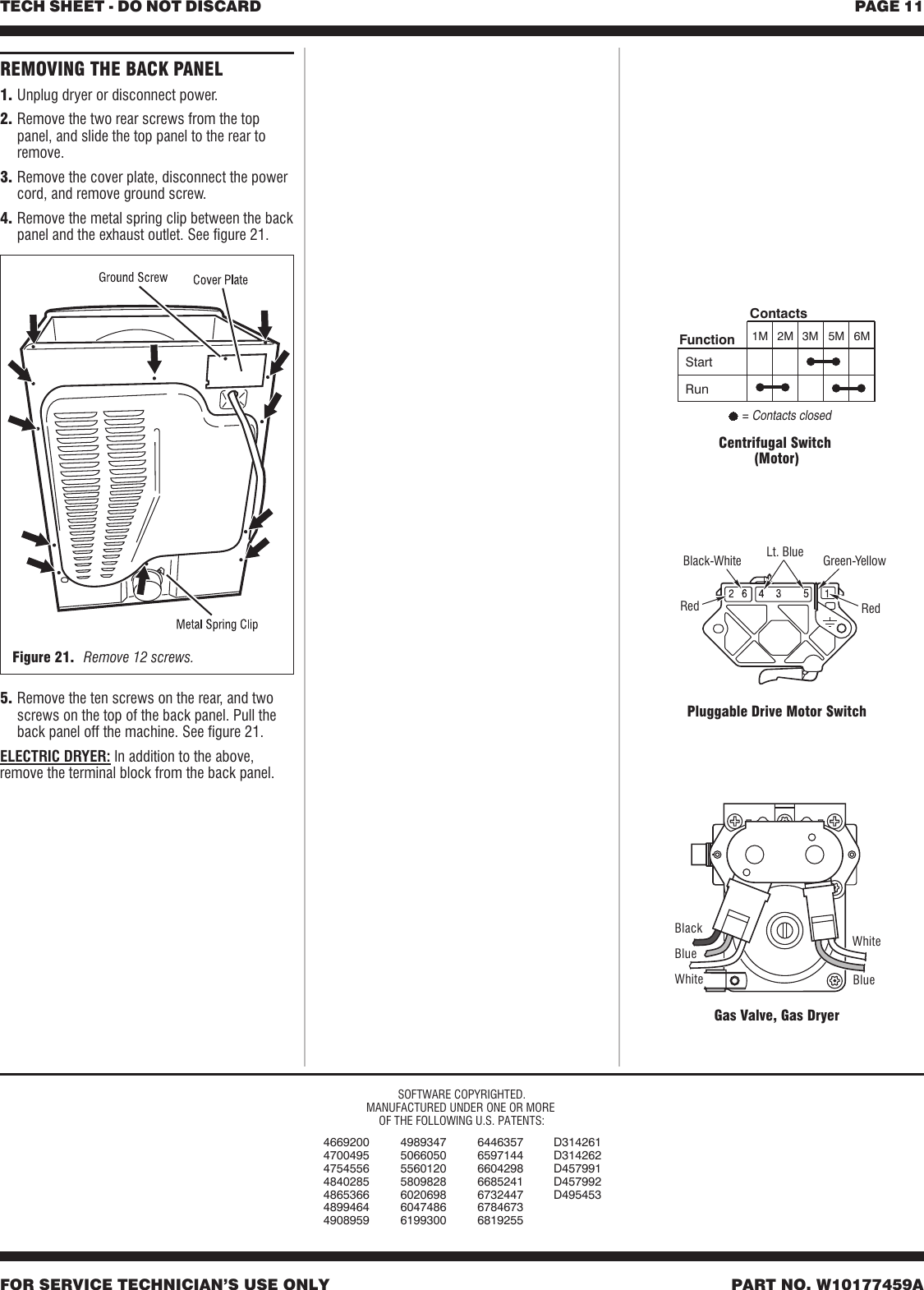 Page 11 of 12 - ZB80281_W10177459A.vp  W10177459A - Whirlpool Duet Sport Dryer Tech Sheet