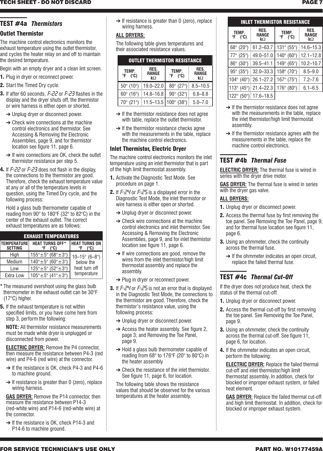 Page 7 of 12 - ZB80281_W10177459A.vp  W10177459A - Whirlpool Duet Sport Dryer Tech Sheet