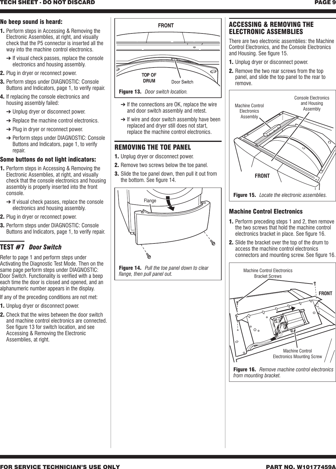 Page 9 of 12 - ZB80281_W10177459A.vp  W10177459A - Whirlpool Duet Sport Dryer Tech Sheet