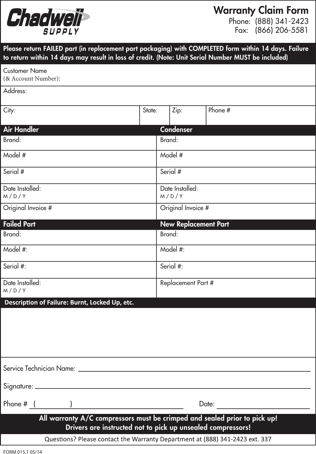 Page 1 of 1 - Warranty Claim Form_english  Form English E Fillable