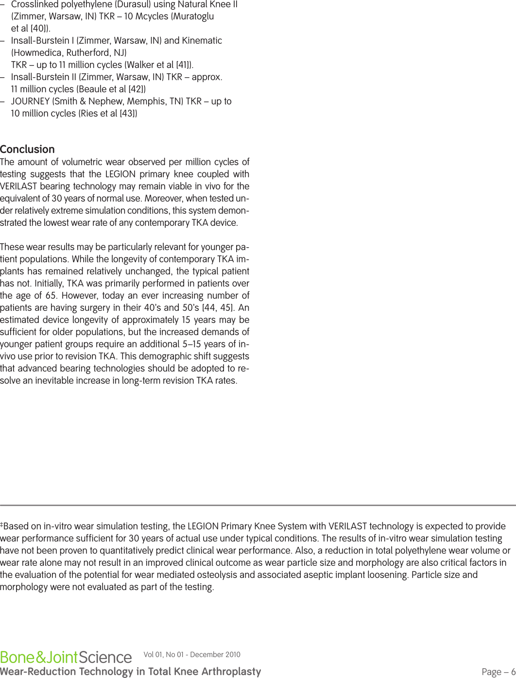 Page 6 of 8 - Wear-Reduction Technology In Total Knee Arthroplasty 71281763