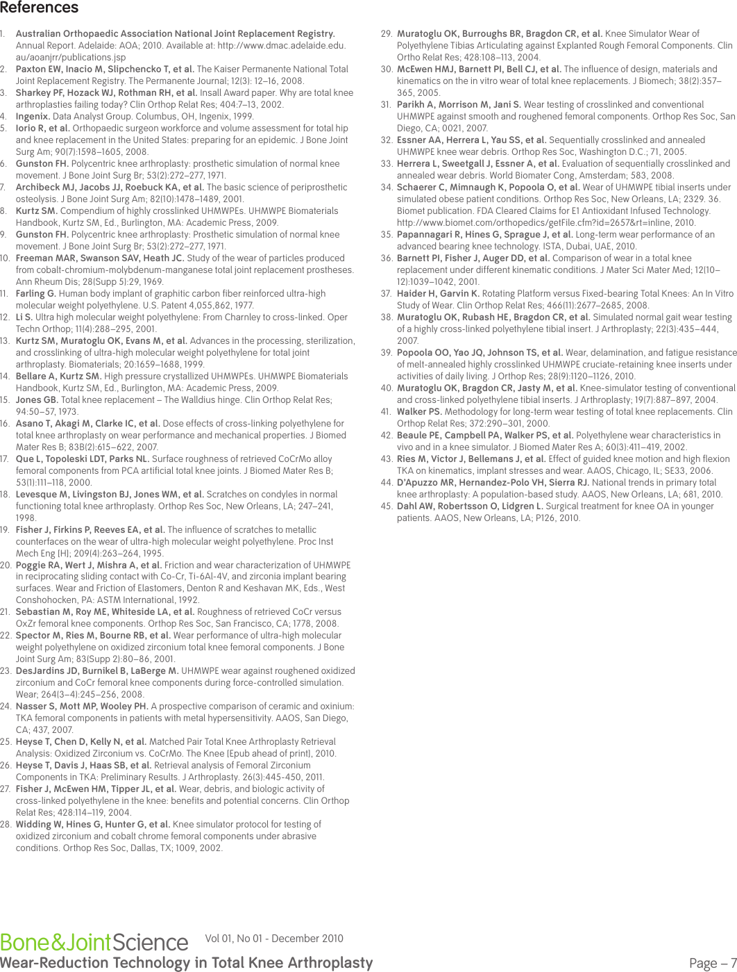 Page 7 of 8 - Wear-Reduction Technology In Total Knee Arthroplasty 71281763