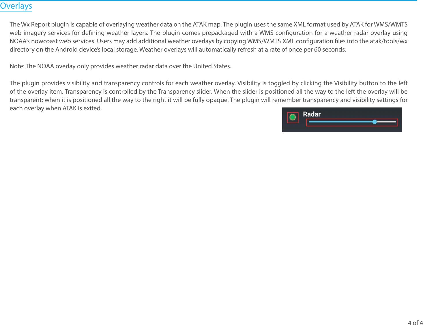 Page 4 of 4 - ATAK Jump Master Weather Report Plugin User Guide