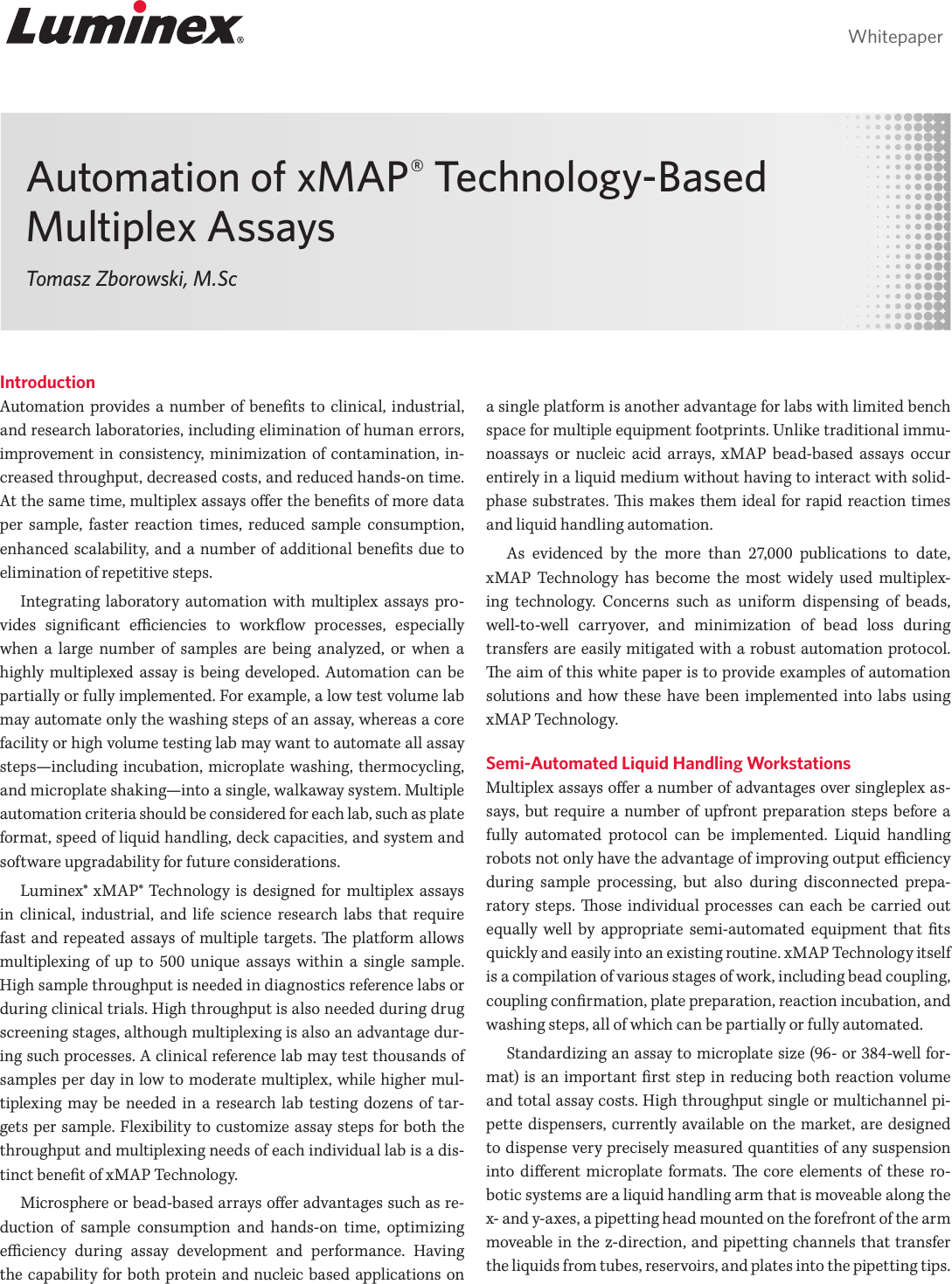 Page 1 of 12 - White-Paper-Automation-of-x MAP-Technology-Based-Multiplex-Assays