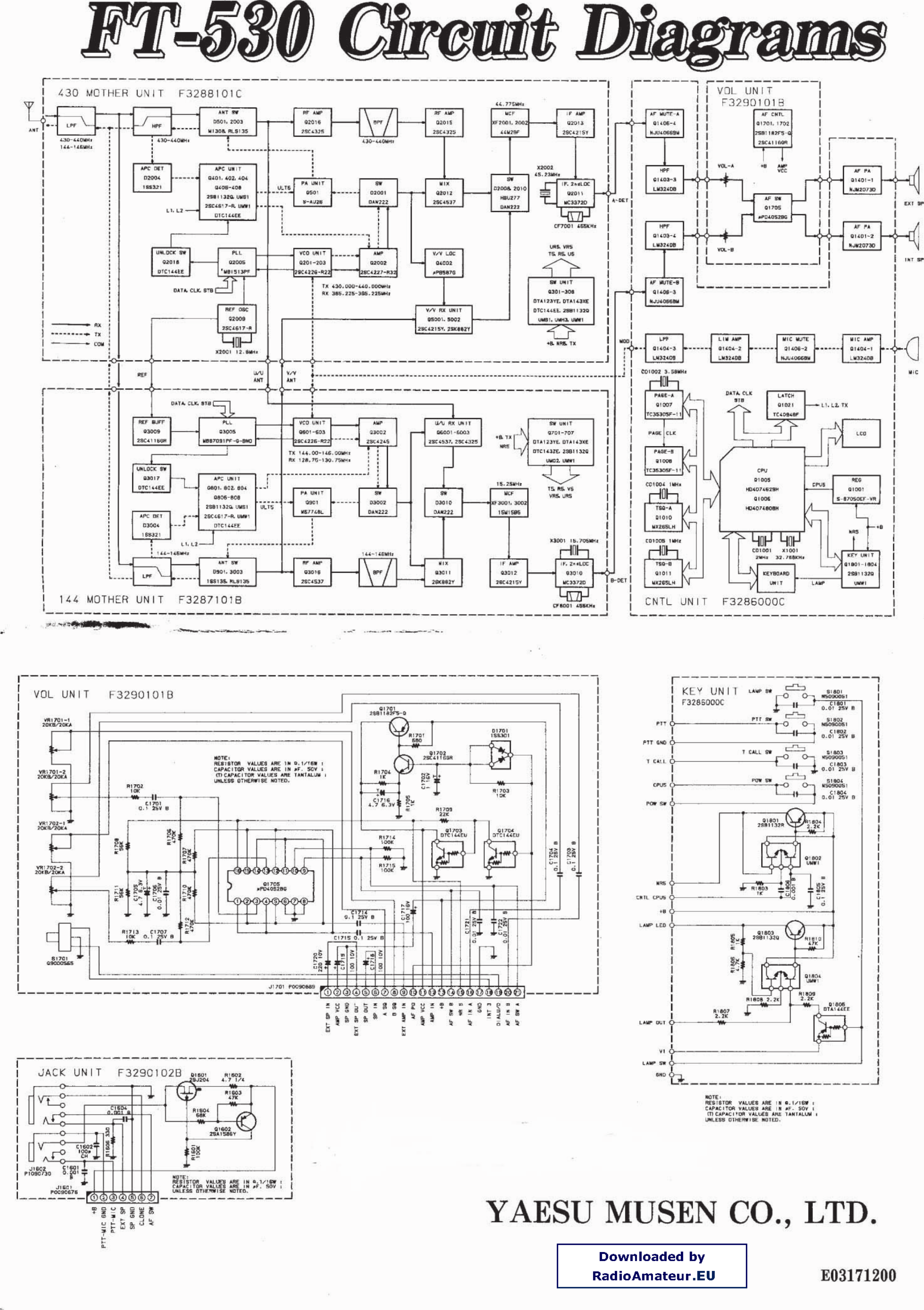 Page 1 of 10 - Yaesu FT-530 Schematic YAESU--FT-530-SCHEMA