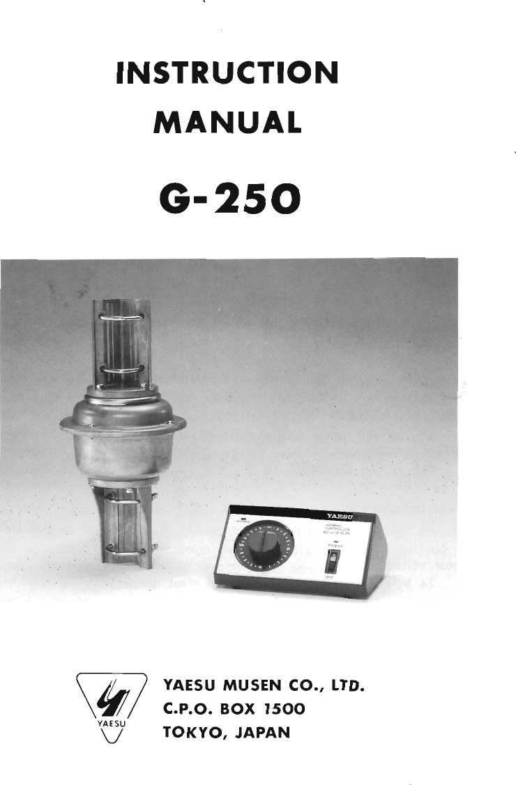 Page 1 of 11 - YAESU--Rotator-G-250-User-Manual