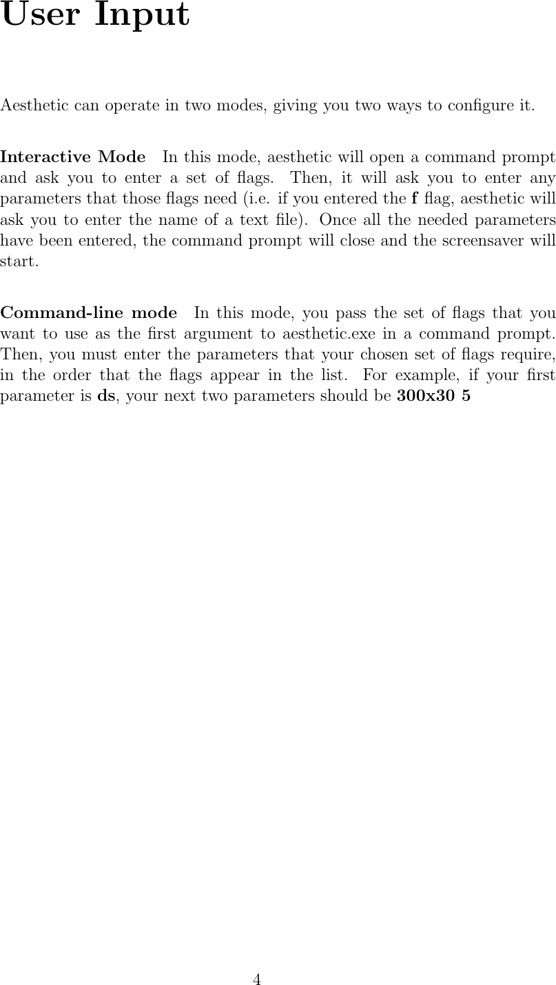 Page 5 of 5 - Aesthetic User Manual