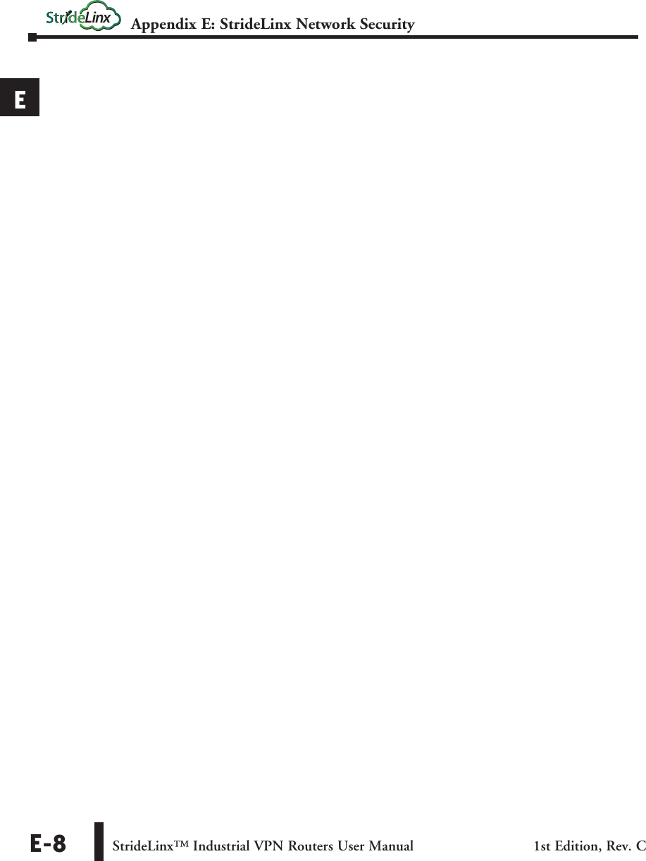 Page 8 of 8 - StrideLinx Industrial VPN Router User Manual Appendix E Appxe