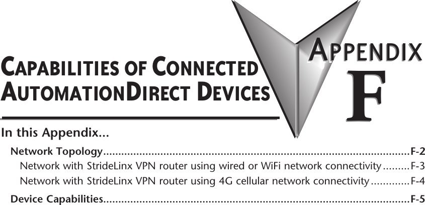 Page 1 of 6 - StrideLinx Industrial VPN Router User Manual Appendix F Appxf