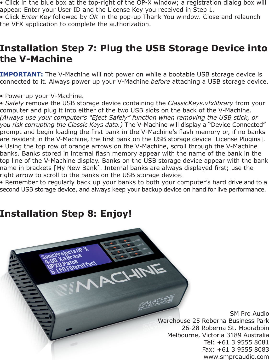 Page 8 of 8 - SM Pro Audio V-Machine Classic Keys Setup Guide