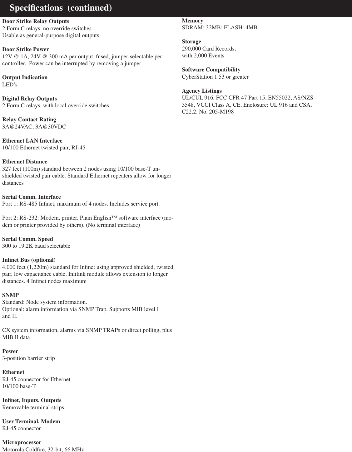 Page 10 of 12 - CX9702 SiteController Installation Instructions Ftp://ftp.zenex.pl/katalogi/schneider/5_systemy_automatyki_i_bezpieczenstwa_w_budynkach/5_1_andover_continuum/pdf/instrukcje_materialy_techniczne/cx9702_site_controller_installation_instructions.en Site Controller Instructions.en
