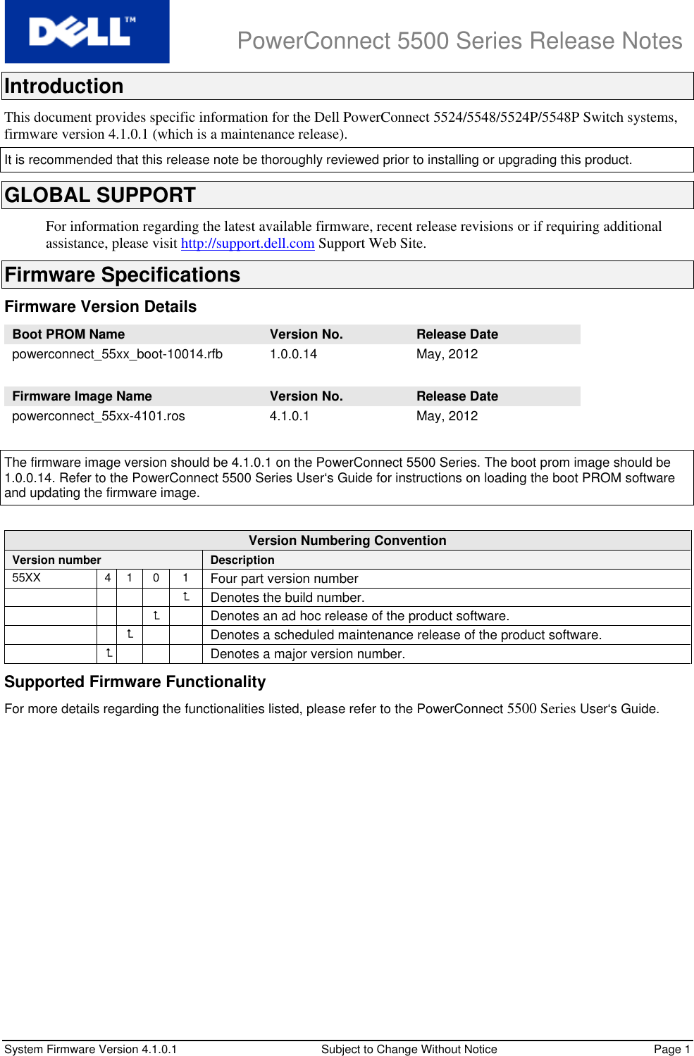 Page 4 of 9 - PowerConnect 5500 Version 4.0.0.X Release Notes 5524P Dell-powerconnect-5548-release-notes