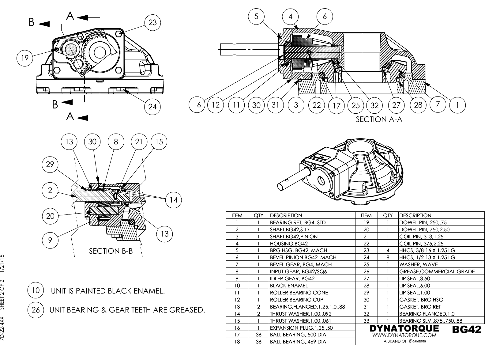 7D 22 4XX_BG42 Dynatorque multi turn bevel gear operators bg42 drawing
