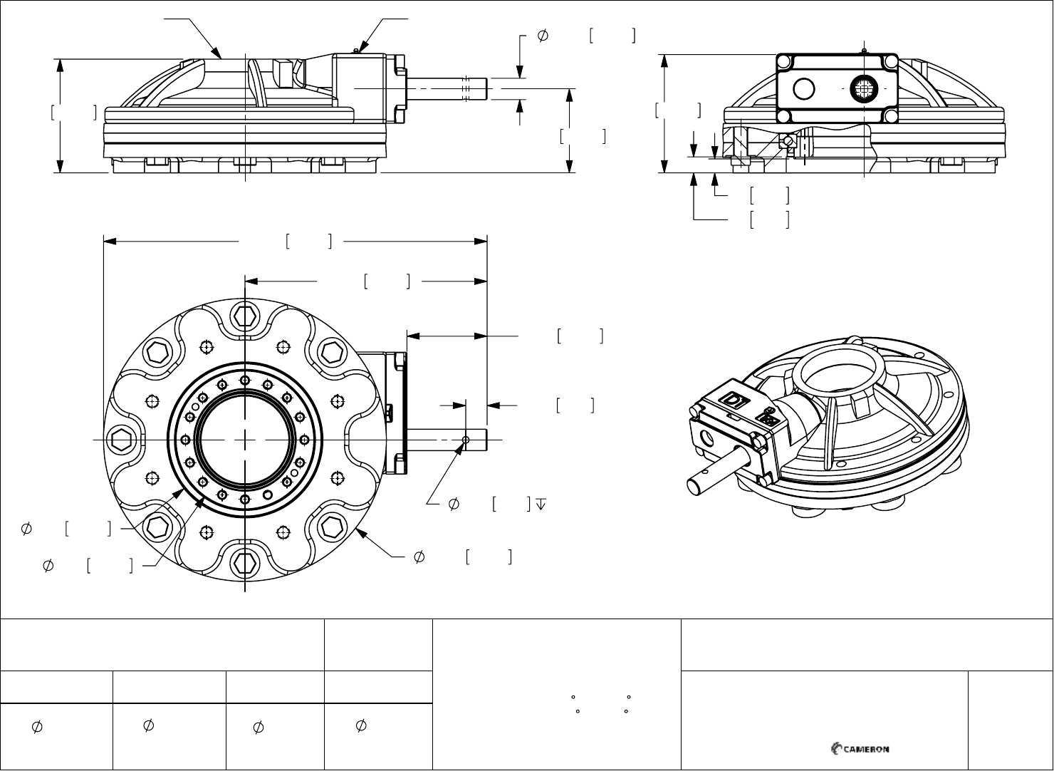 7D 22 3XX_BG6 DYNATORQUE Multi Turn Bevel Gear Operators BG6 Drawing