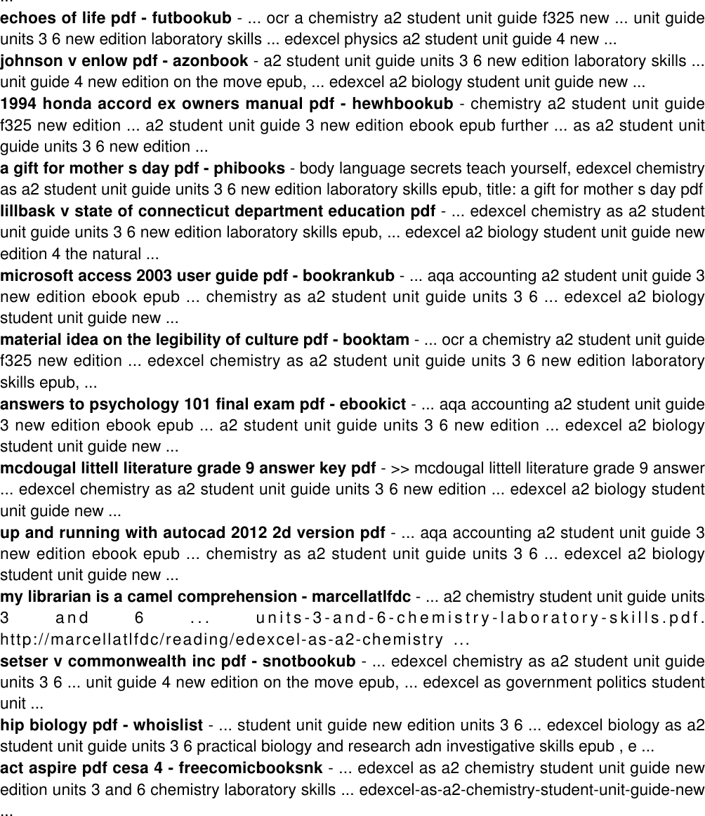 Page 4 of 4 - EDEXCEL CHEMISTRY AS A2 STUDENT UNIT GUIDE UNITS 3  6 NEW EDITION LABORATORY SKILLS EPUB Edexcel-chemistry-as-a2-student-unit-guide-units-3-6-new-edition-chemistry-laboratory-skills-epub