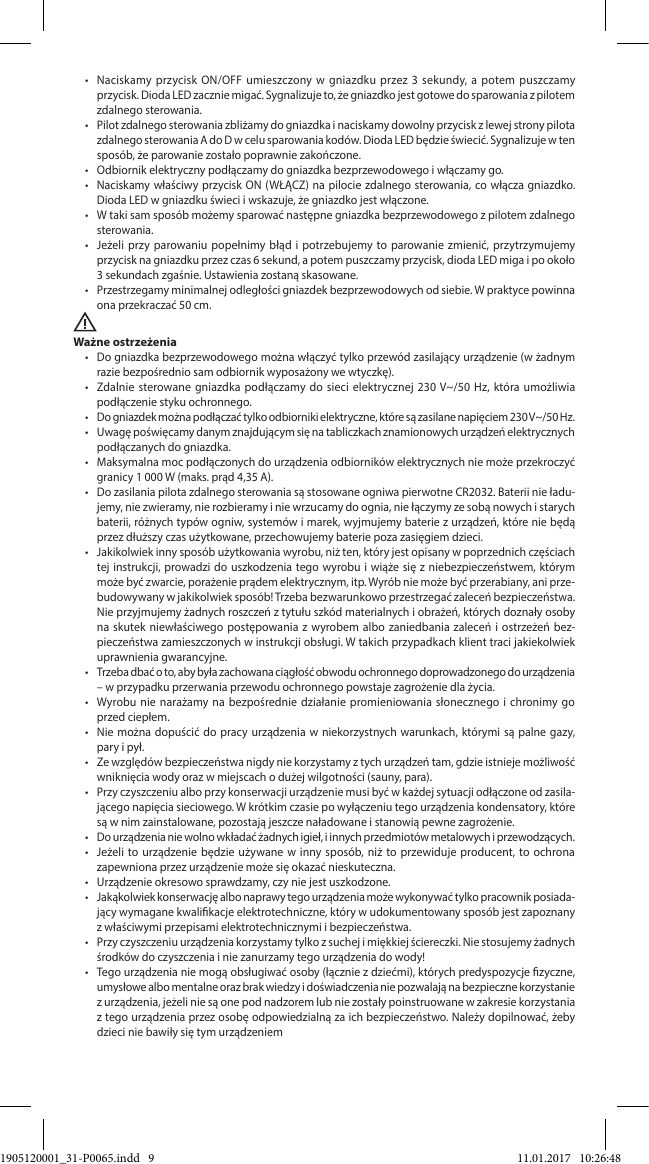 Page 9 of 12 - Emos.eu 1905120001 31-P0065 Instructions