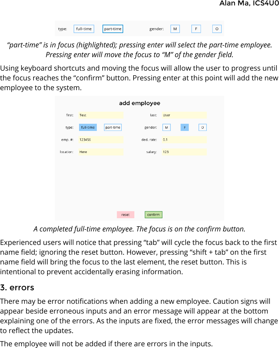 Page 3 of 8 - Employee Database User Guide