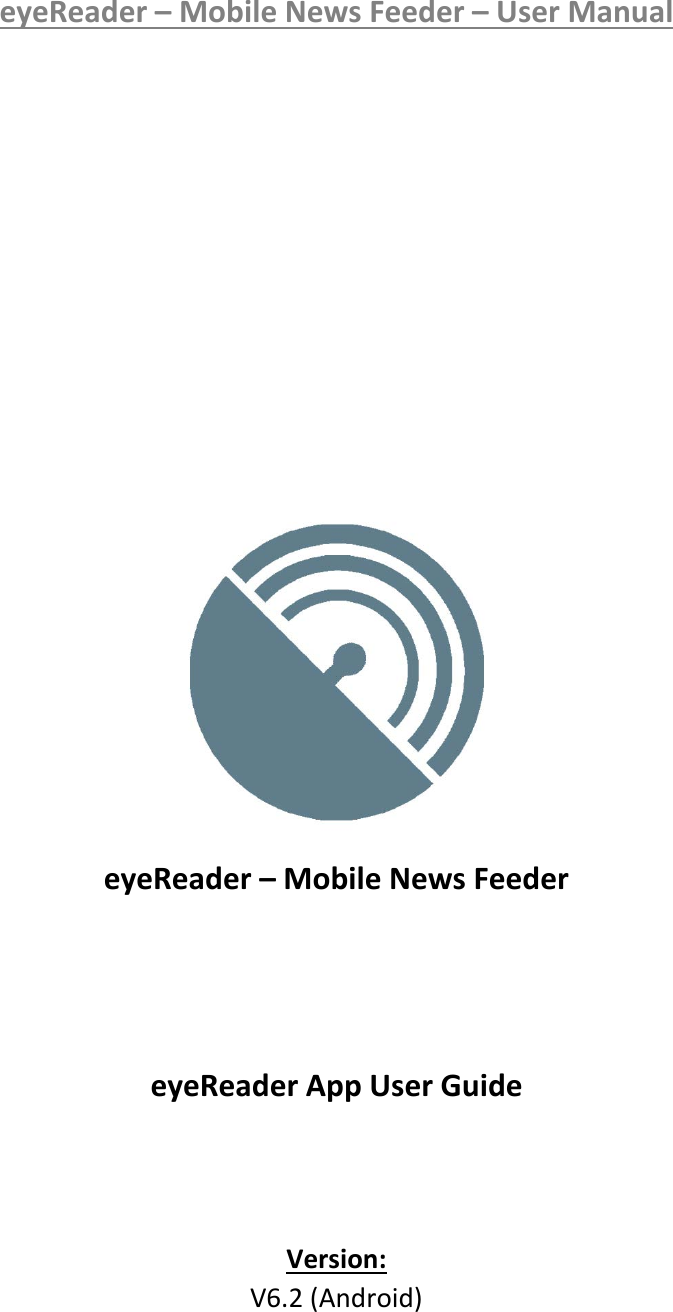 Eye Reader User Manual PDF