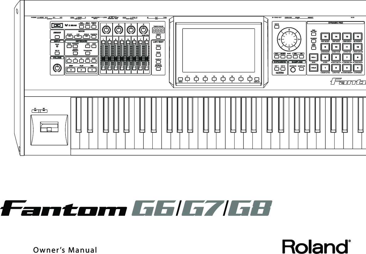 Fantom G R E Roland Corporation G7 Owner S Manual G Om