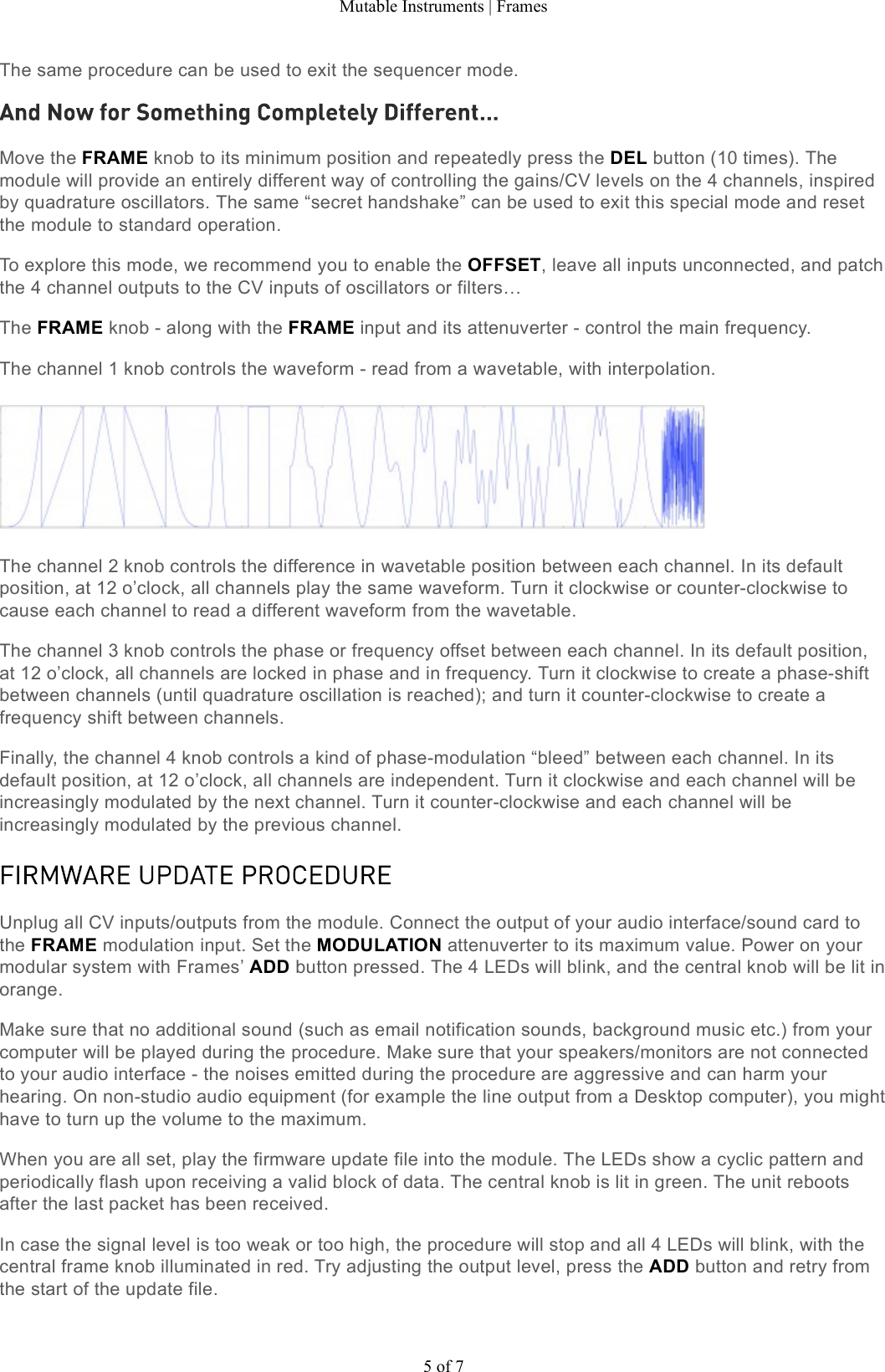 Page 5 of 7 - Mutable Instruments | Frames User Manual