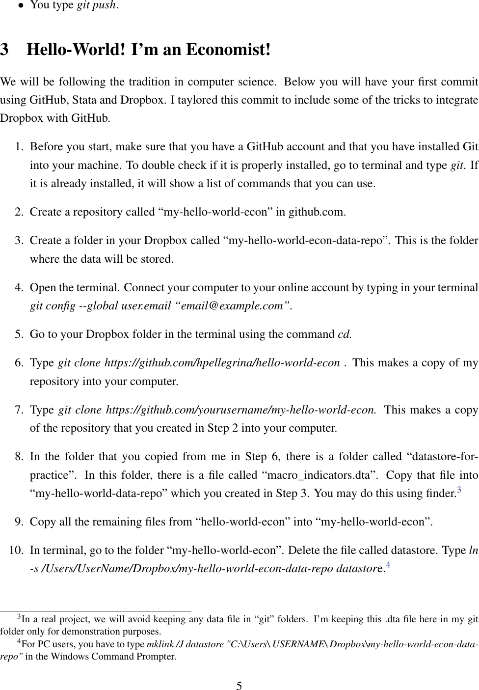 Page 5 of 7 - A Brief Introduction To GitHub For Social Scientists Using Stata And DropboxThe Purpose Of This Material Is Serve Just As An  Github-manual