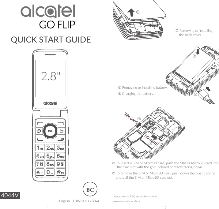 Go Flip 2 Bell Quick Start Guide Qg Bell English