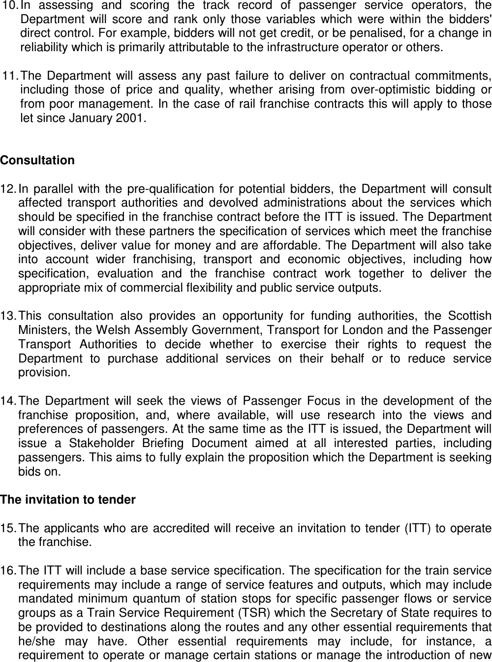 Page 4 of 9 - A Guide To The Railway Franchise Procurement Process