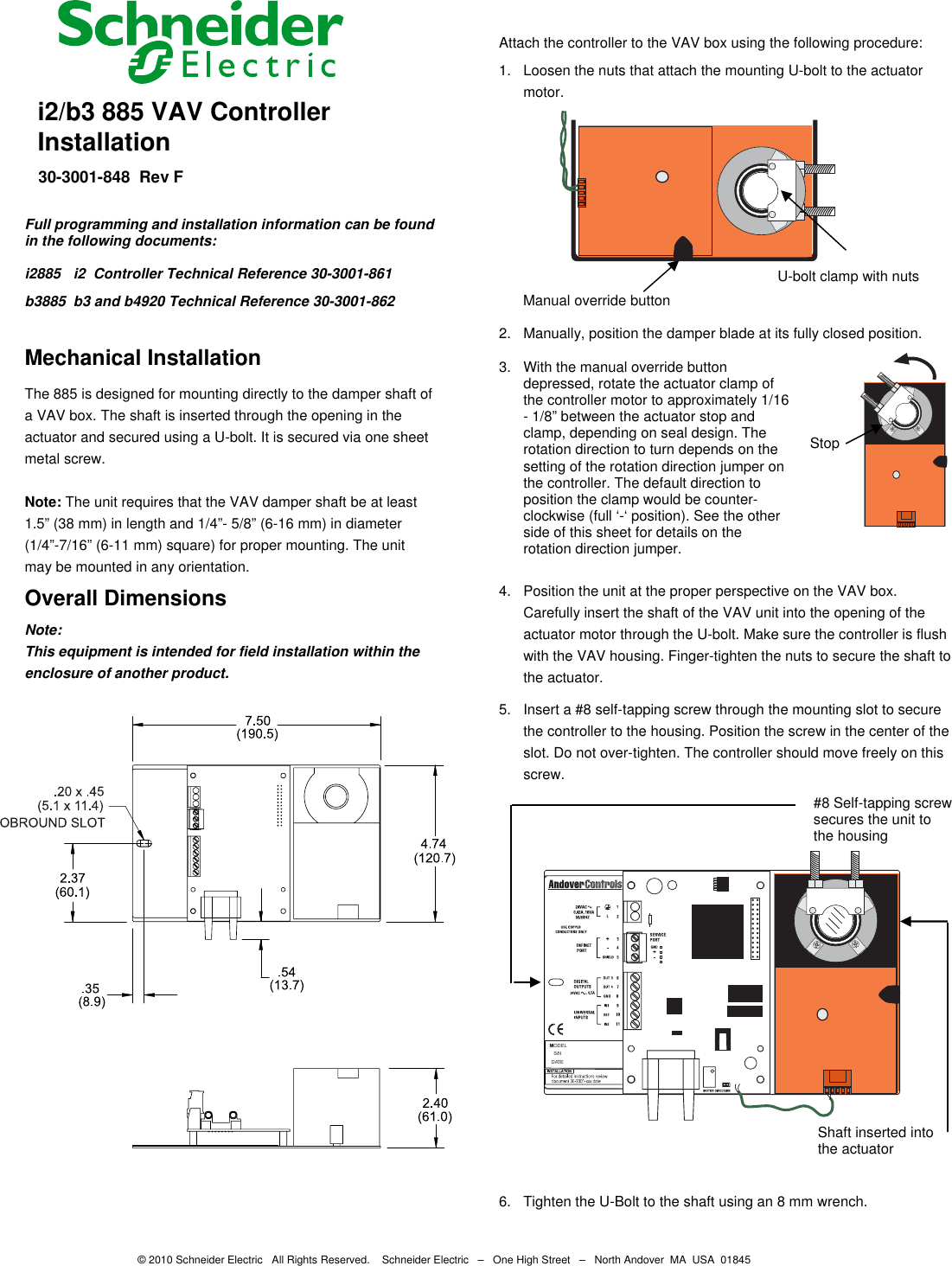 I2/b3 885 VAV Controller Installation Ftp//ftp.zenex.pl/katalogi