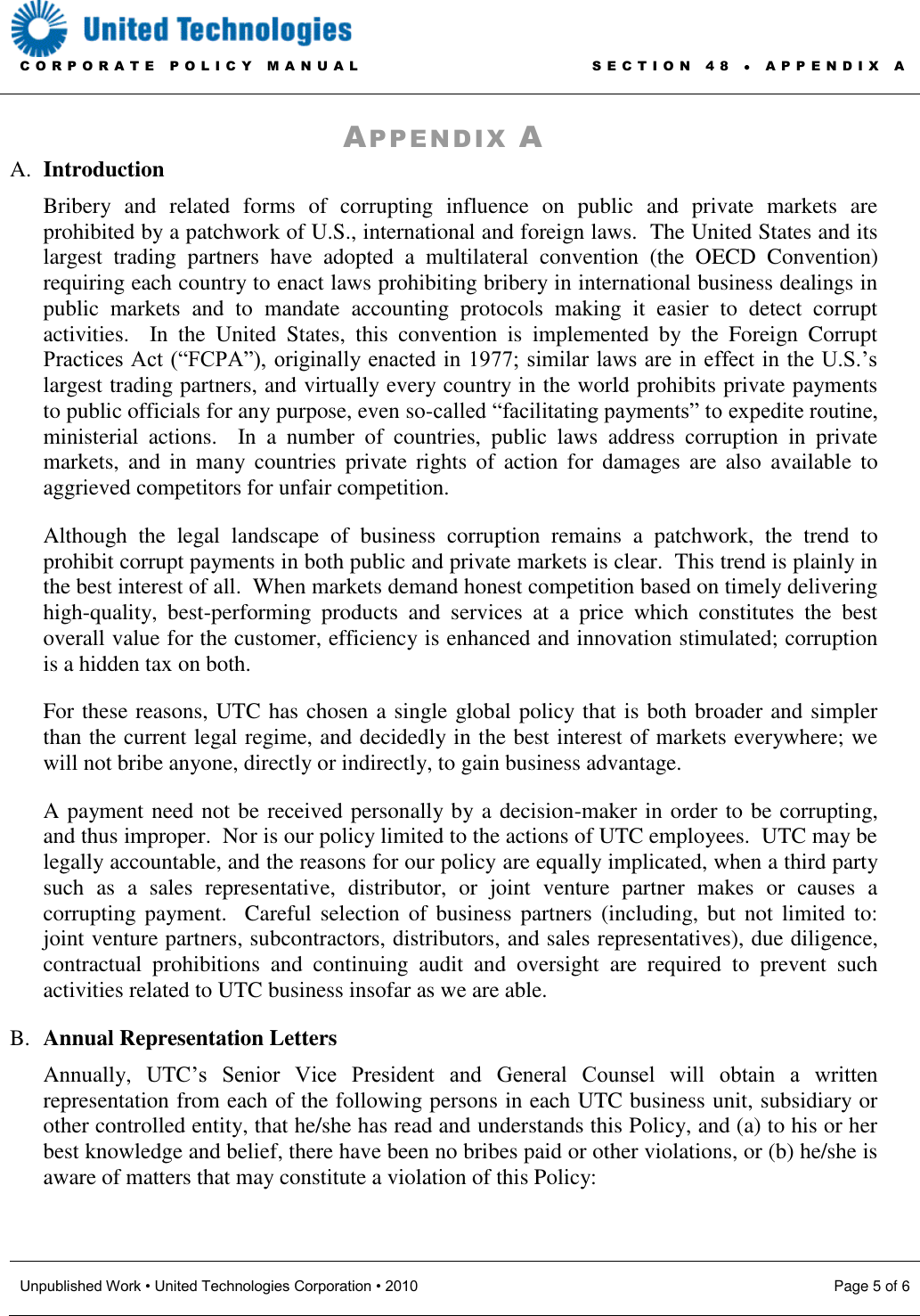 Page 5 of 6 - Corporate Policy Manual Section 48 - Business Practices Organization Improper Payments English