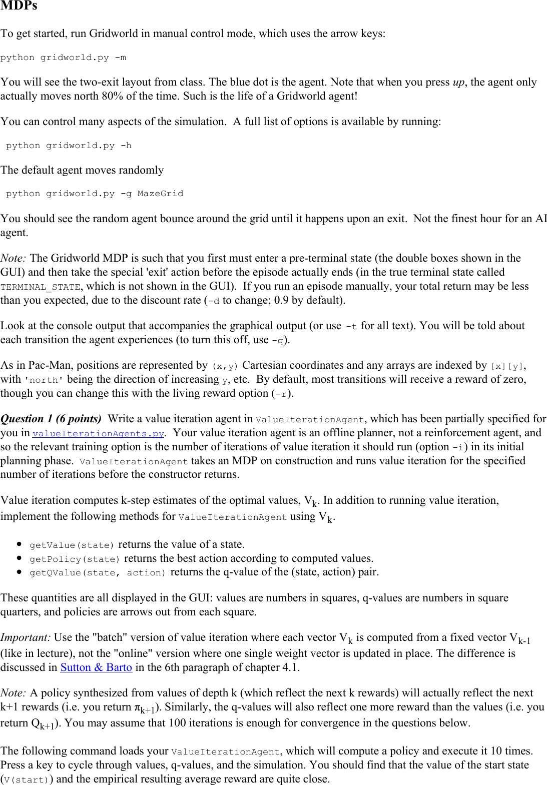Page 3 of 7 - Project 3: Reinforcement Learning Instructions