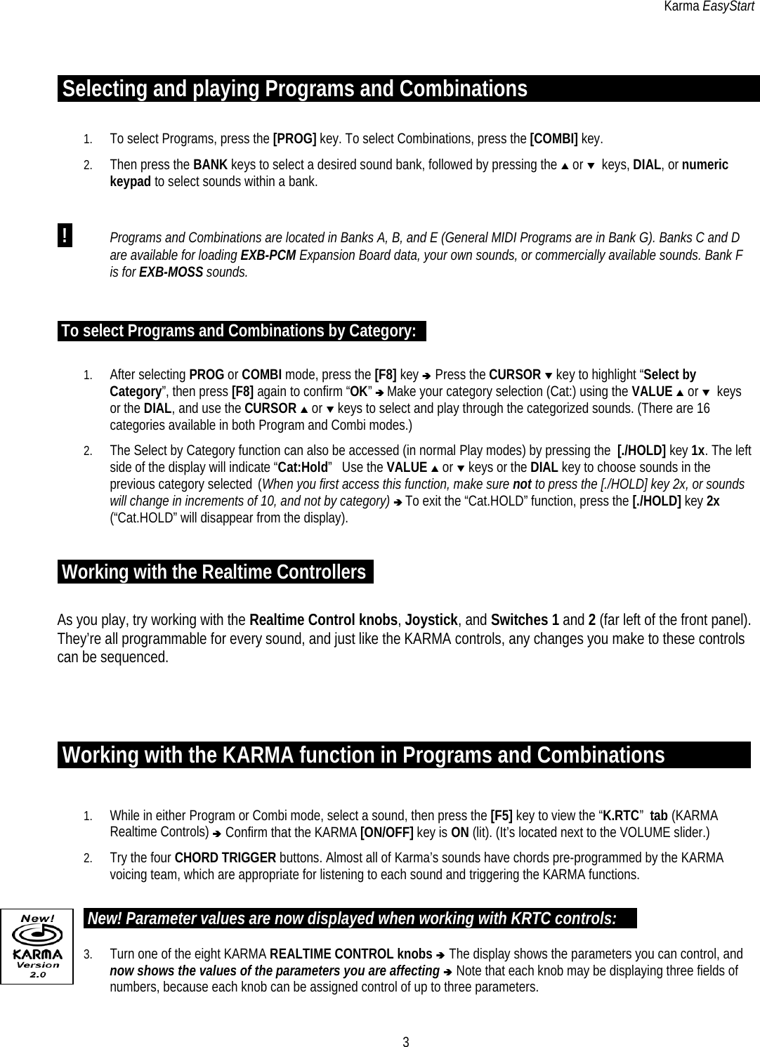 Page 3 of 7 - Karma EZStart Korg Easy Start Karmaeasystart