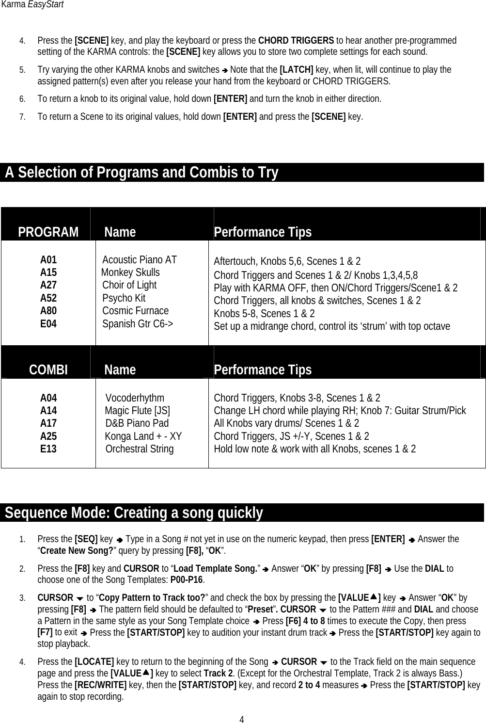 Page 4 of 7 - Karma EZStart Korg Easy Start Karmaeasystart