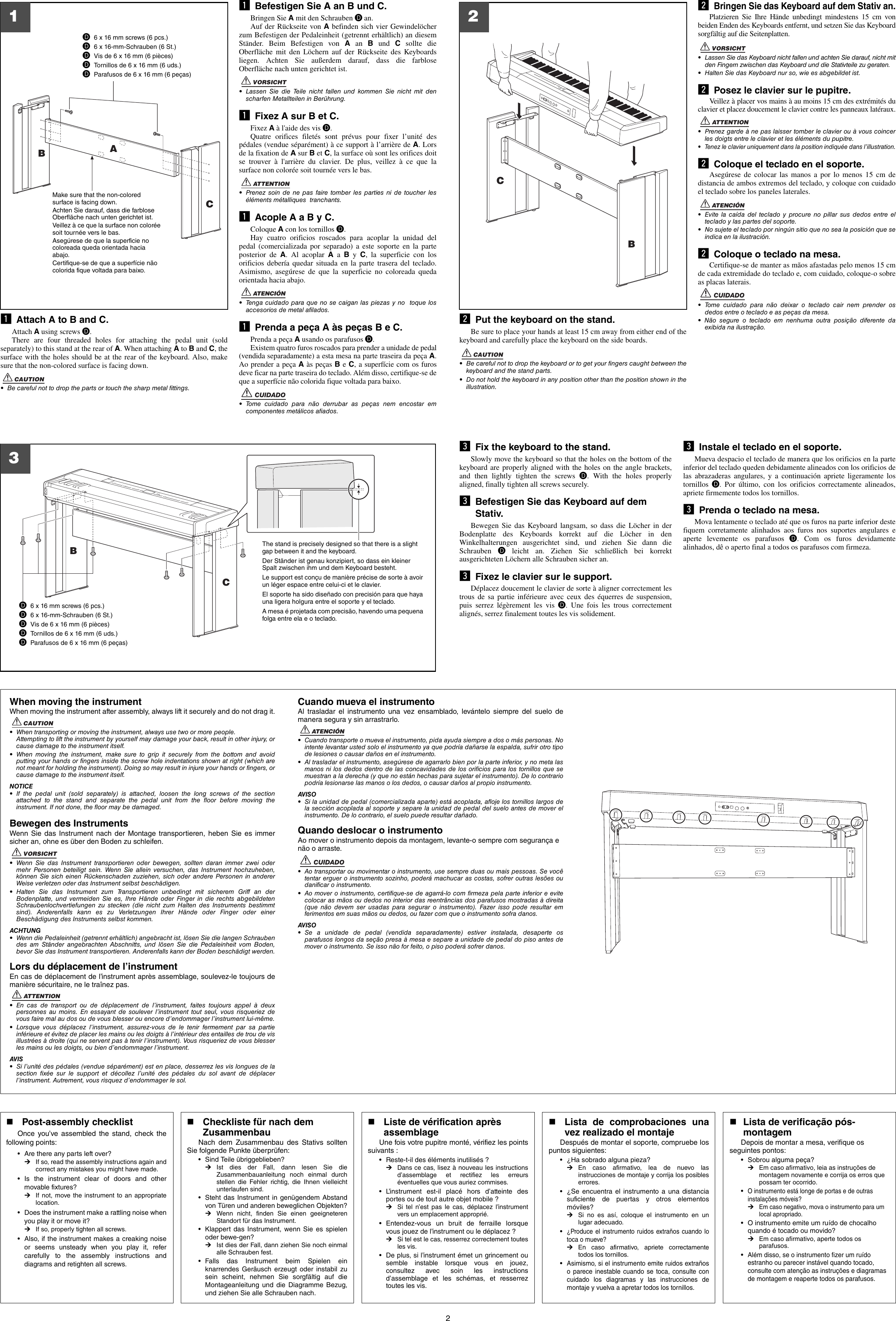 L 515 Assembly Instructions 164kb L515 En De Fr Es Pt Ai A0