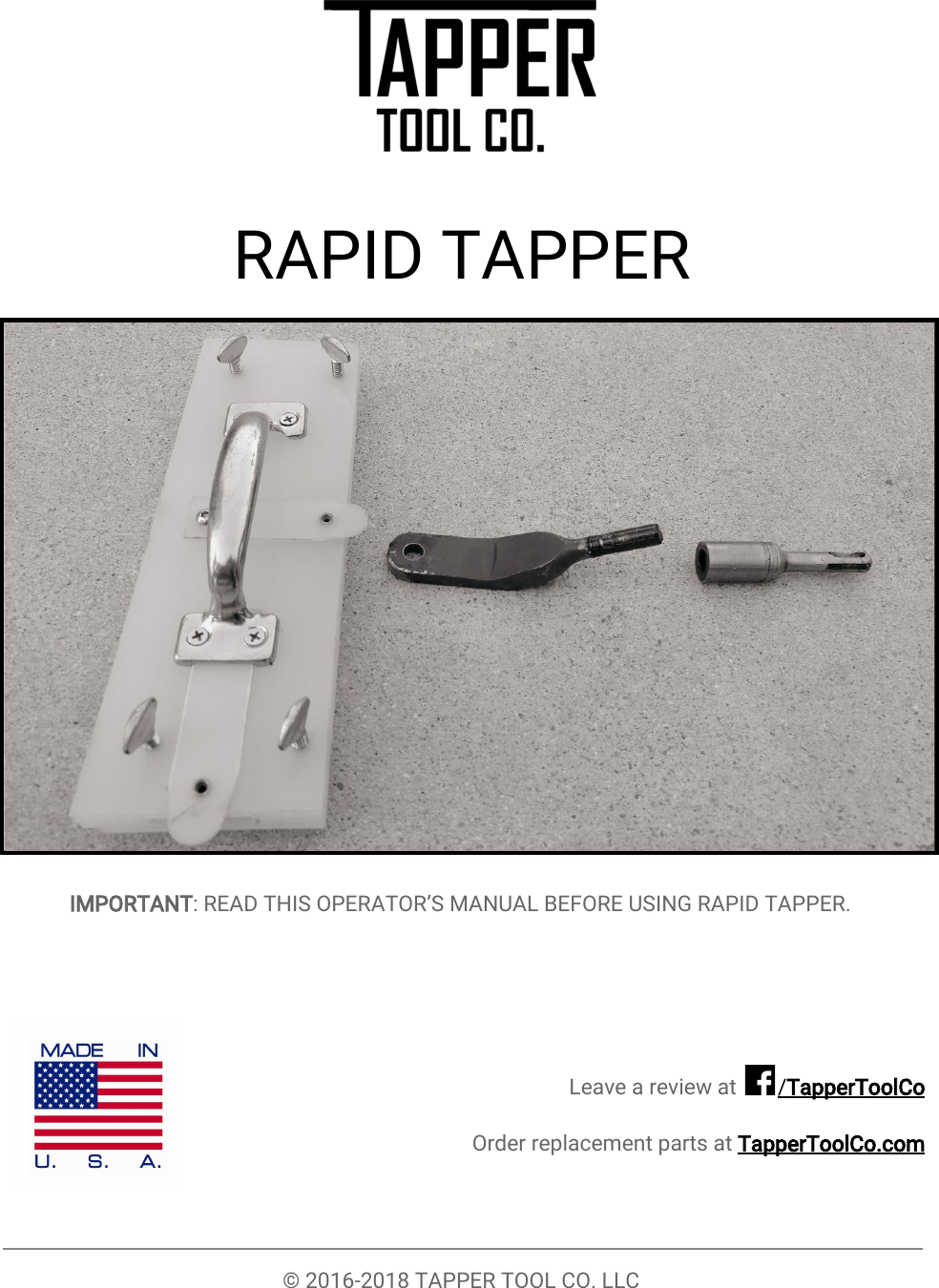 Page 1 of 6 - Manual Rapid Tapper