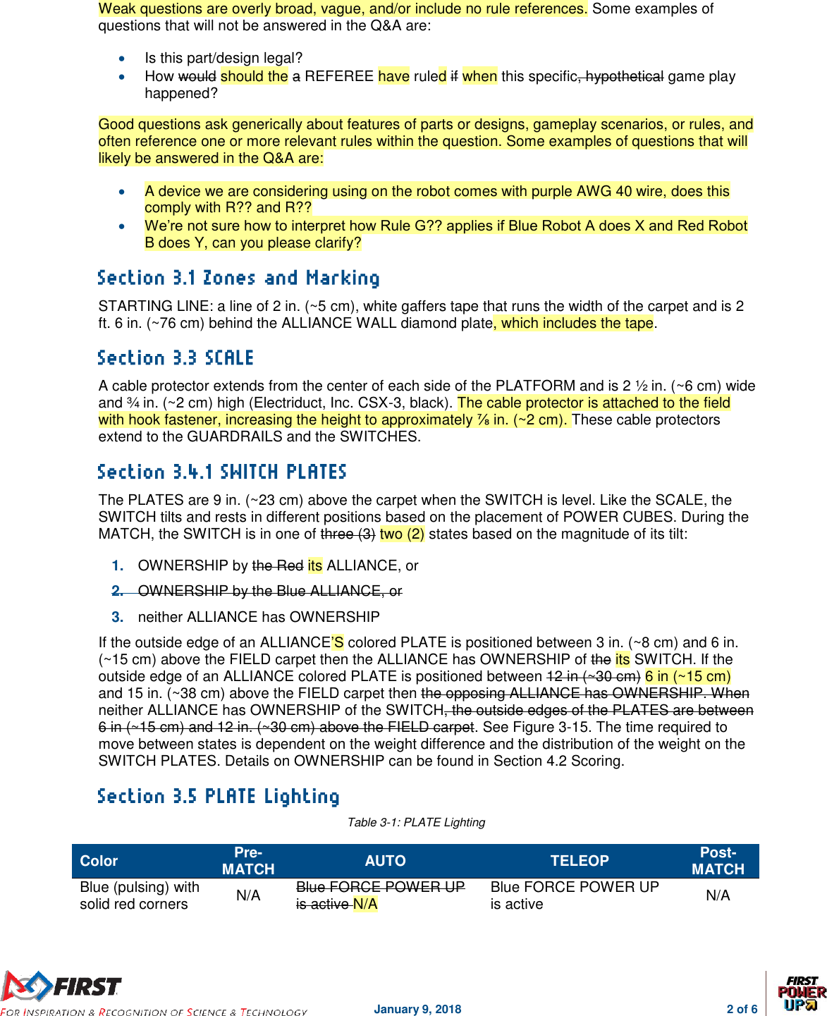 Page 2 of 6 - FIRST Robotics Competition 2018 Game And Season Manual Manual-update-01