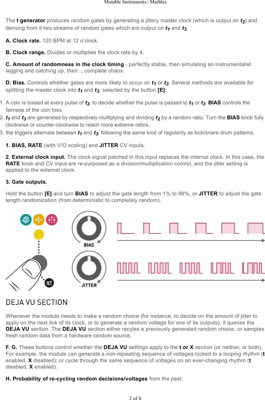 Page 2 of 8 - Mutable Instruments | Marbles User Manual