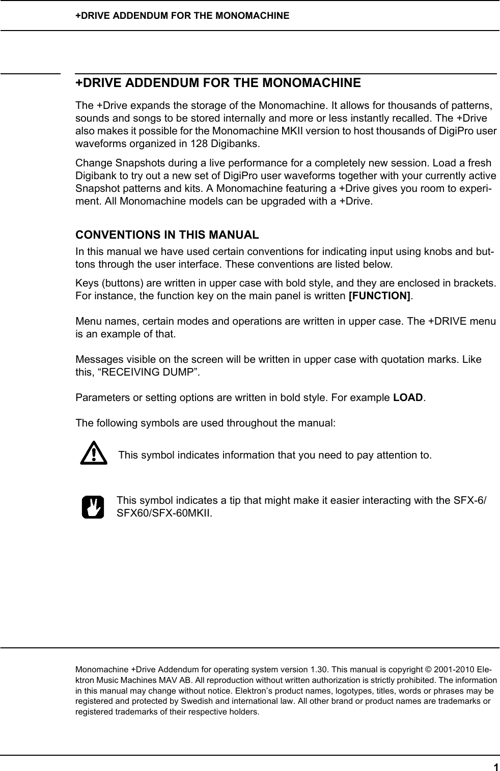 Page 3 of 9 - Monomachine +Drive Addendum Elektron (English) -drive