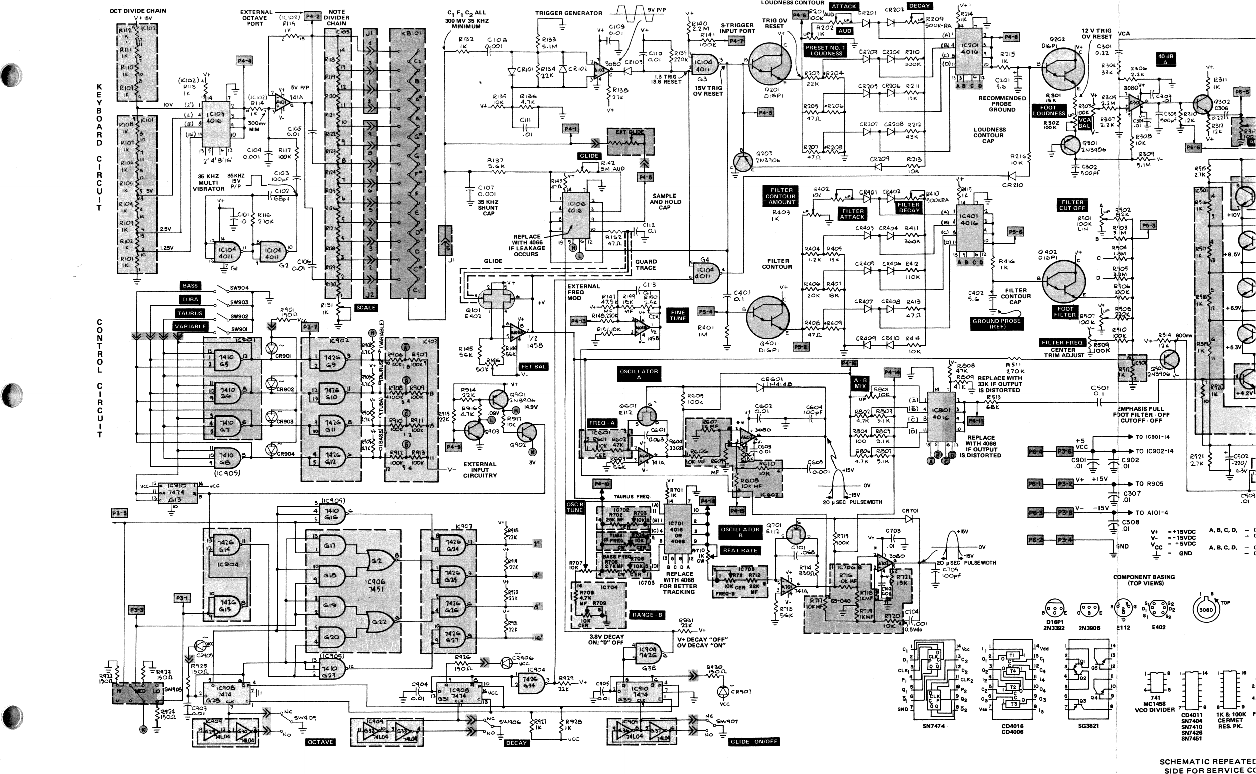 Page 3 of 8 - Moog Music Taurus 205A Schematic