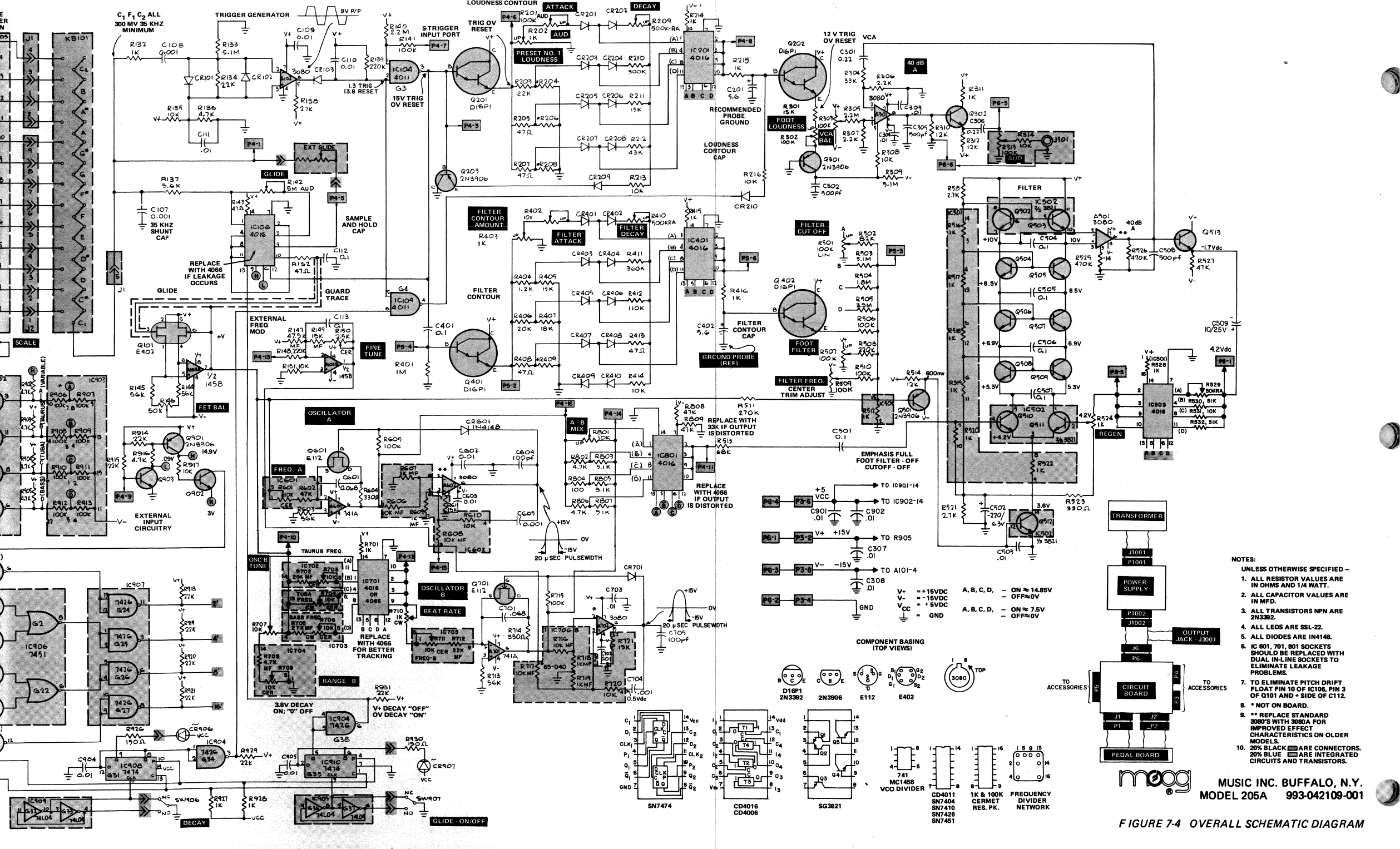Page 4 of 8 - Moog Music Taurus 205A Schematic