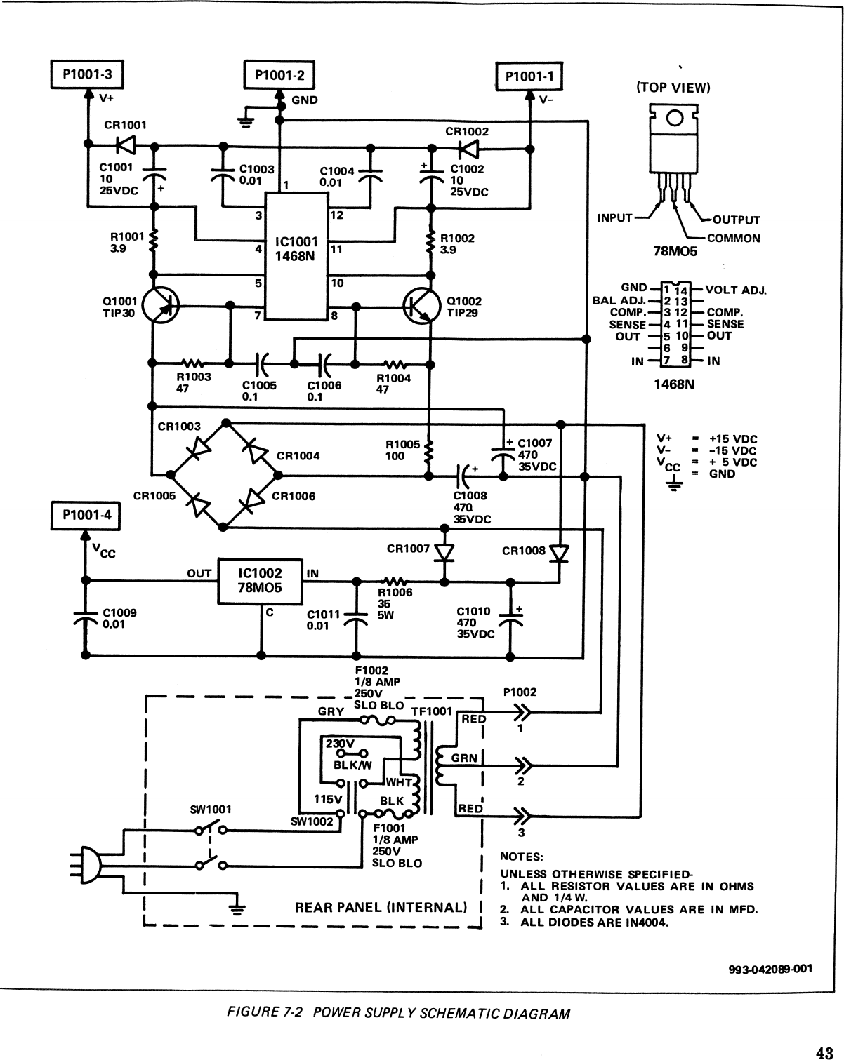 Moog Music Taurus 205a Schematic