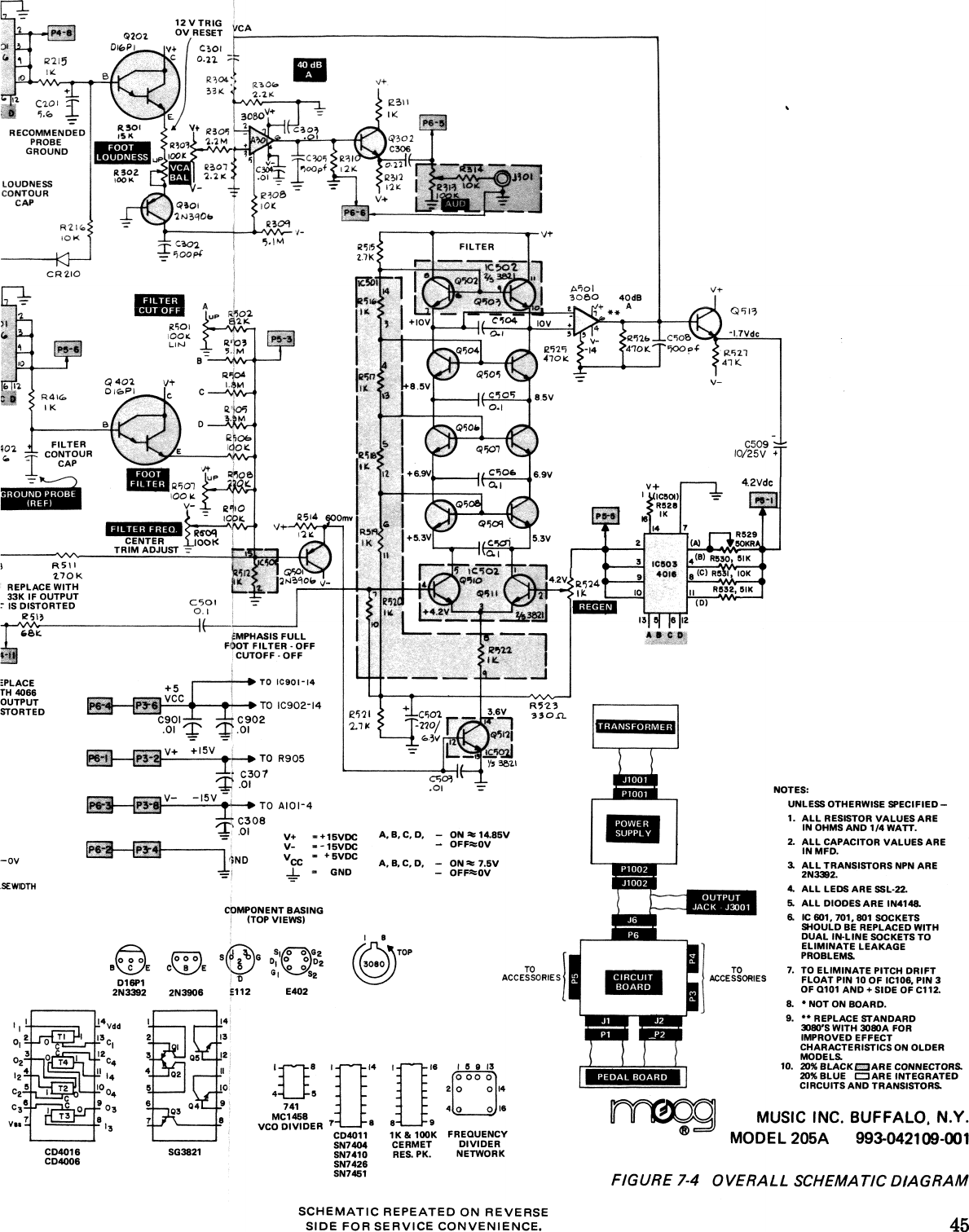Page 7 of 8 - Moog Music Taurus 205A Schematic