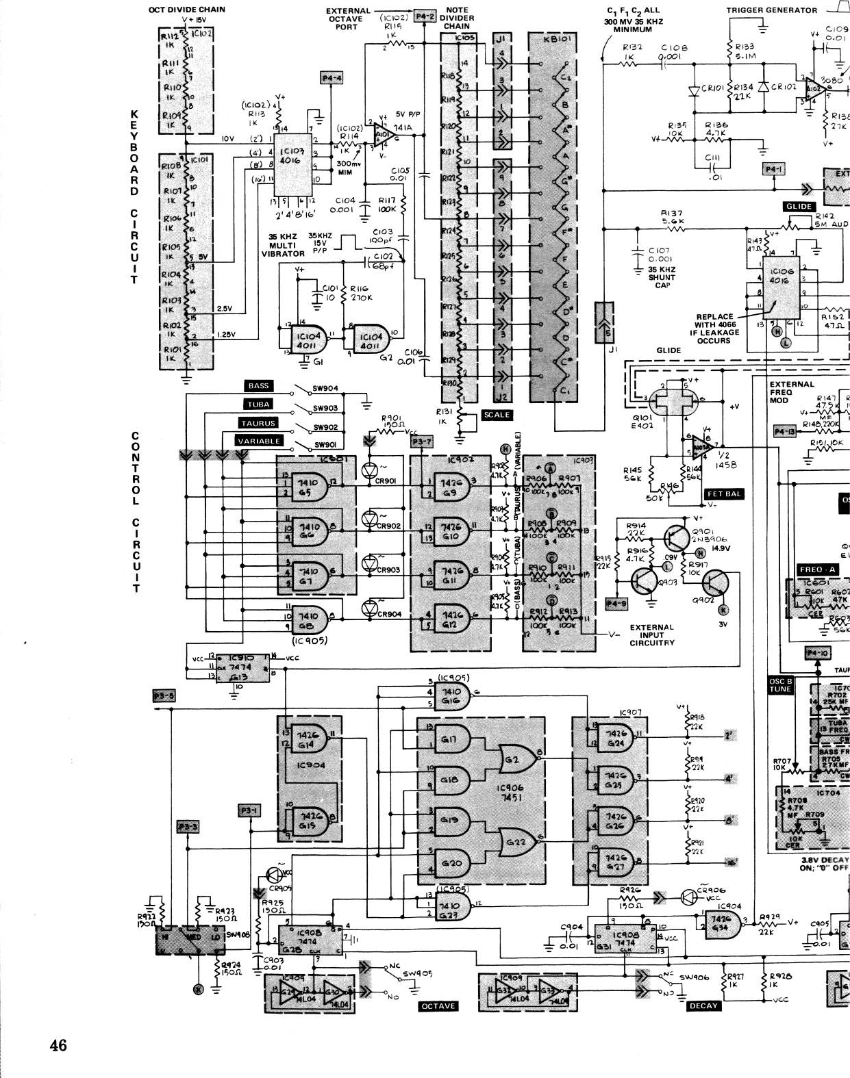 Page 8 of 8 - Moog Music Taurus 205A Schematic