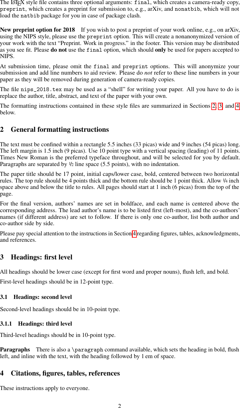 Page 2 of 5 - Nips 2018 Formatting Guide