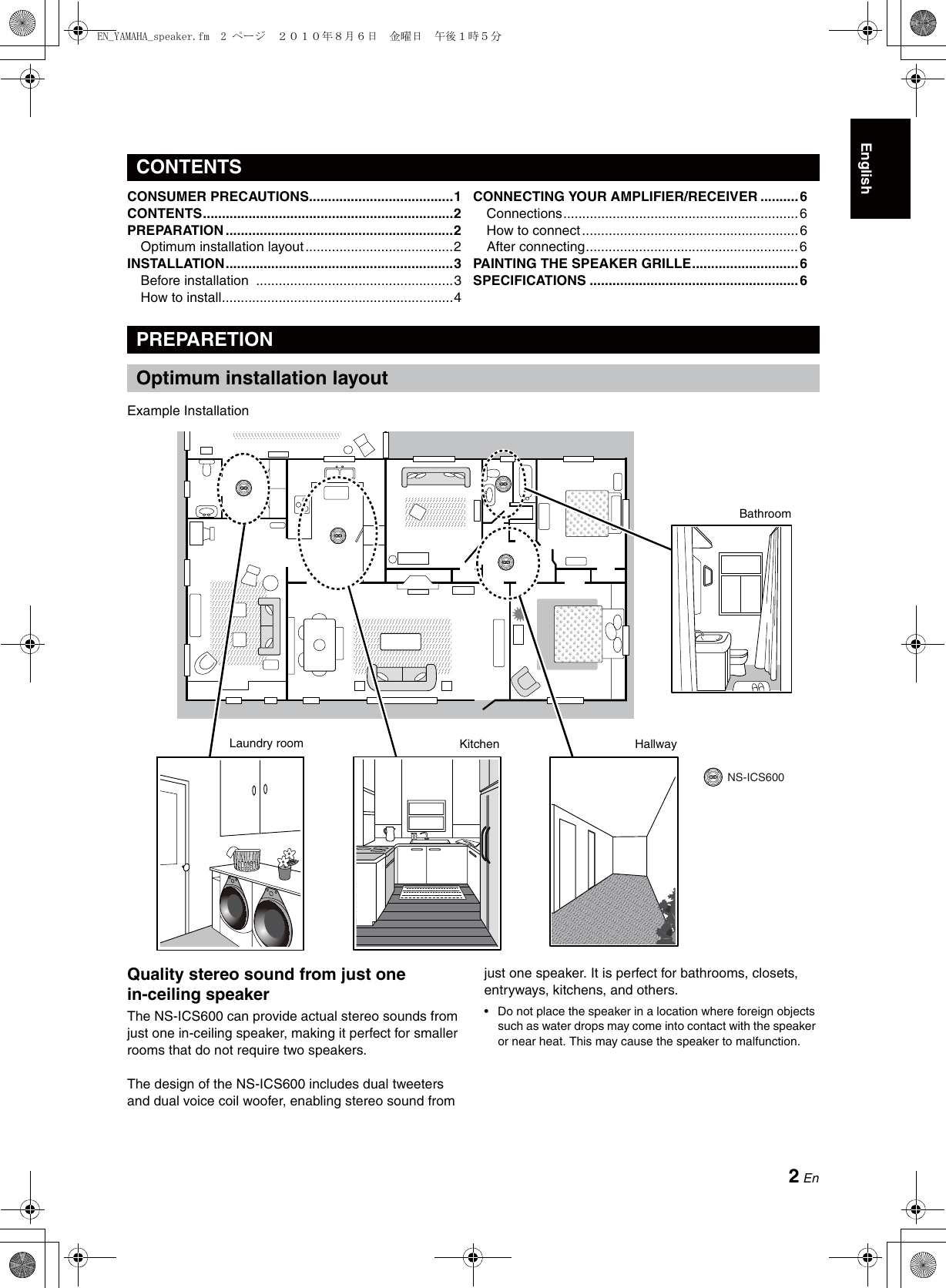 Page 3 of 8 - NS-ICS600 Owner's Manual [653KB] En Om
