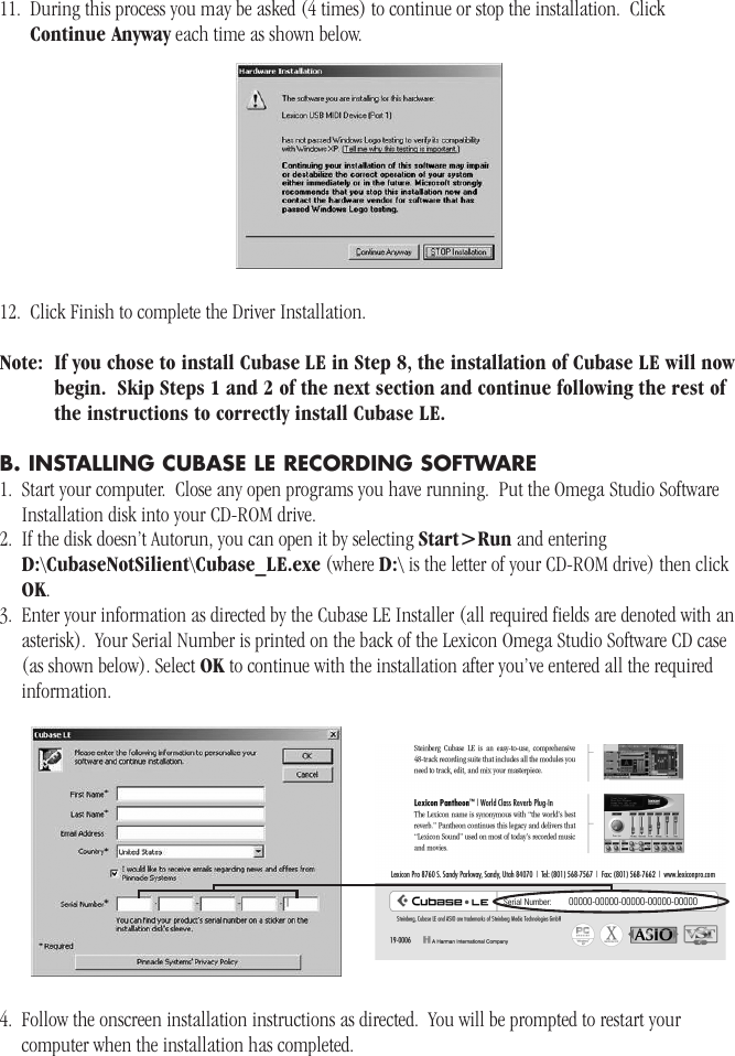 Page 3 of 8 - Lexicon Omega Software180542B Omegasoftware180542b Original