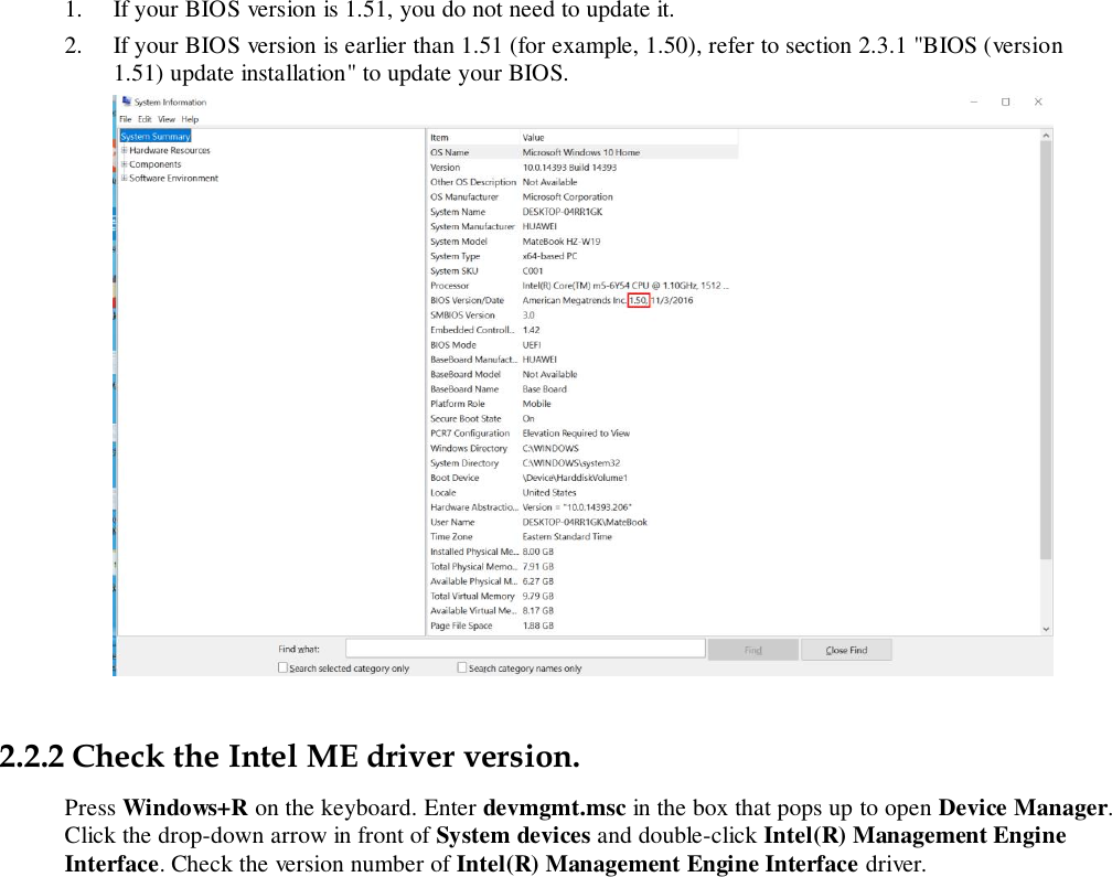 Page 3 of 12 - User Guide Operation To Huawei Matebook Bios 1.51 And Intel Me Driver Update