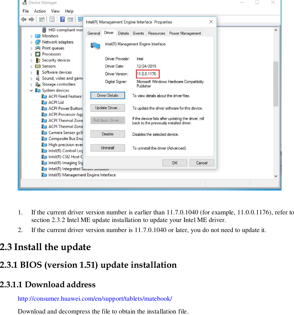 Page 4 of 12 - User Guide Operation To Huawei Matebook Bios 1.51 And Intel Me Driver Update