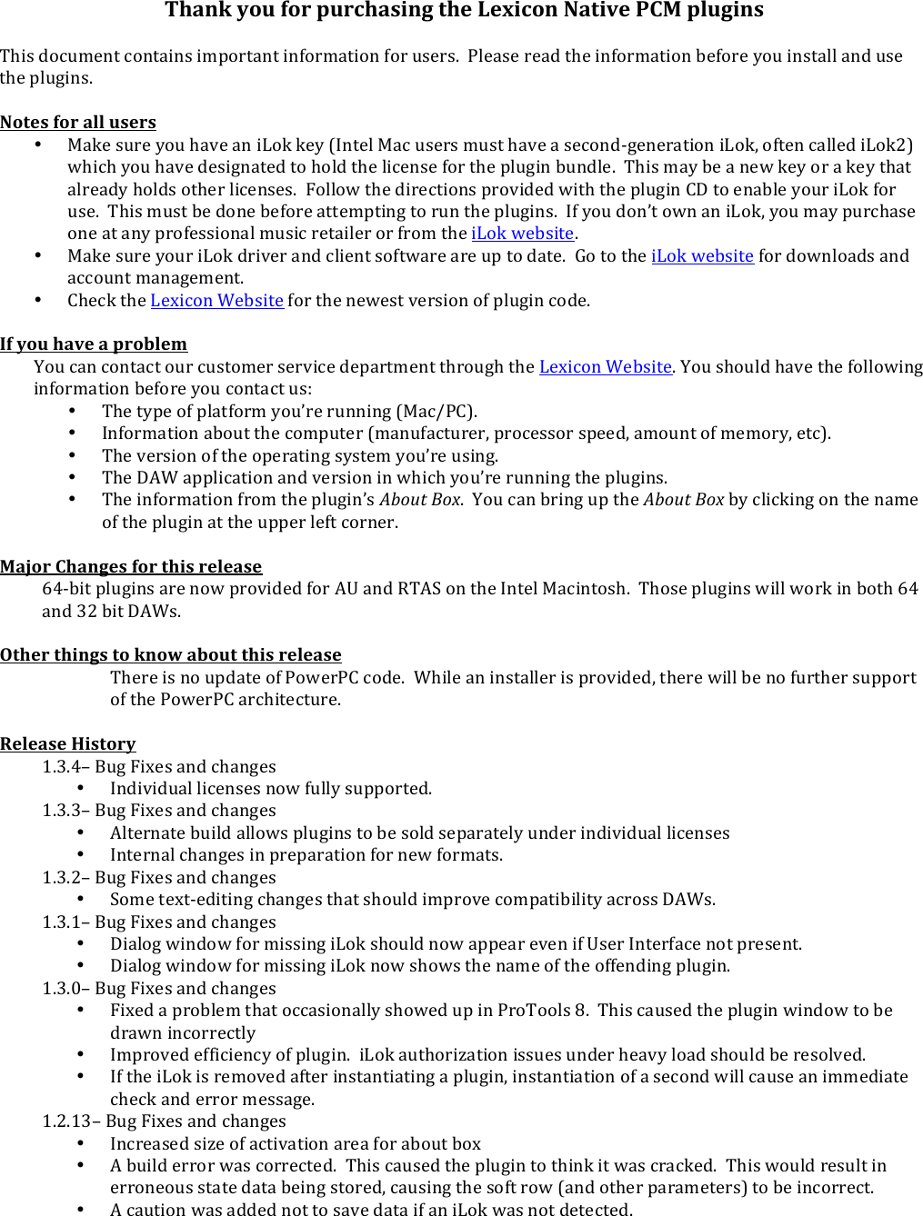 ReadMex Lexicon PCM Native Reverb Plug in Bundle Plugins Readme