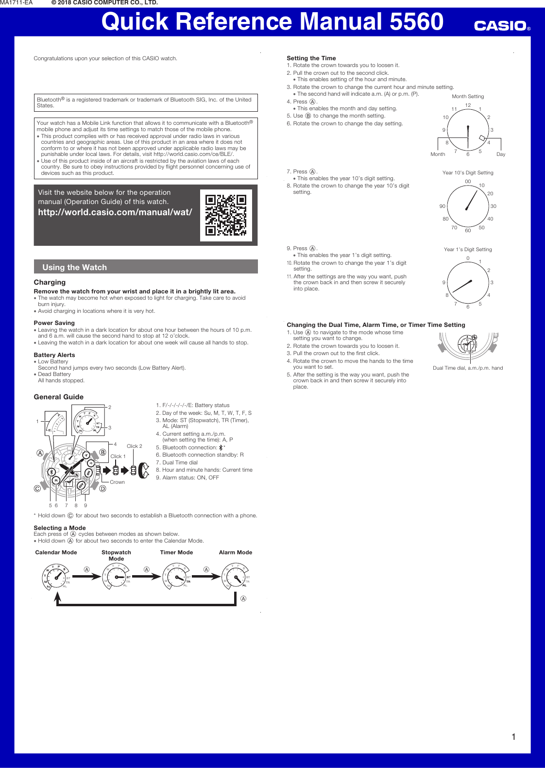 Page 1 of 2 - QW-5560 5560 - Quick Reference Manual Pm5560 En