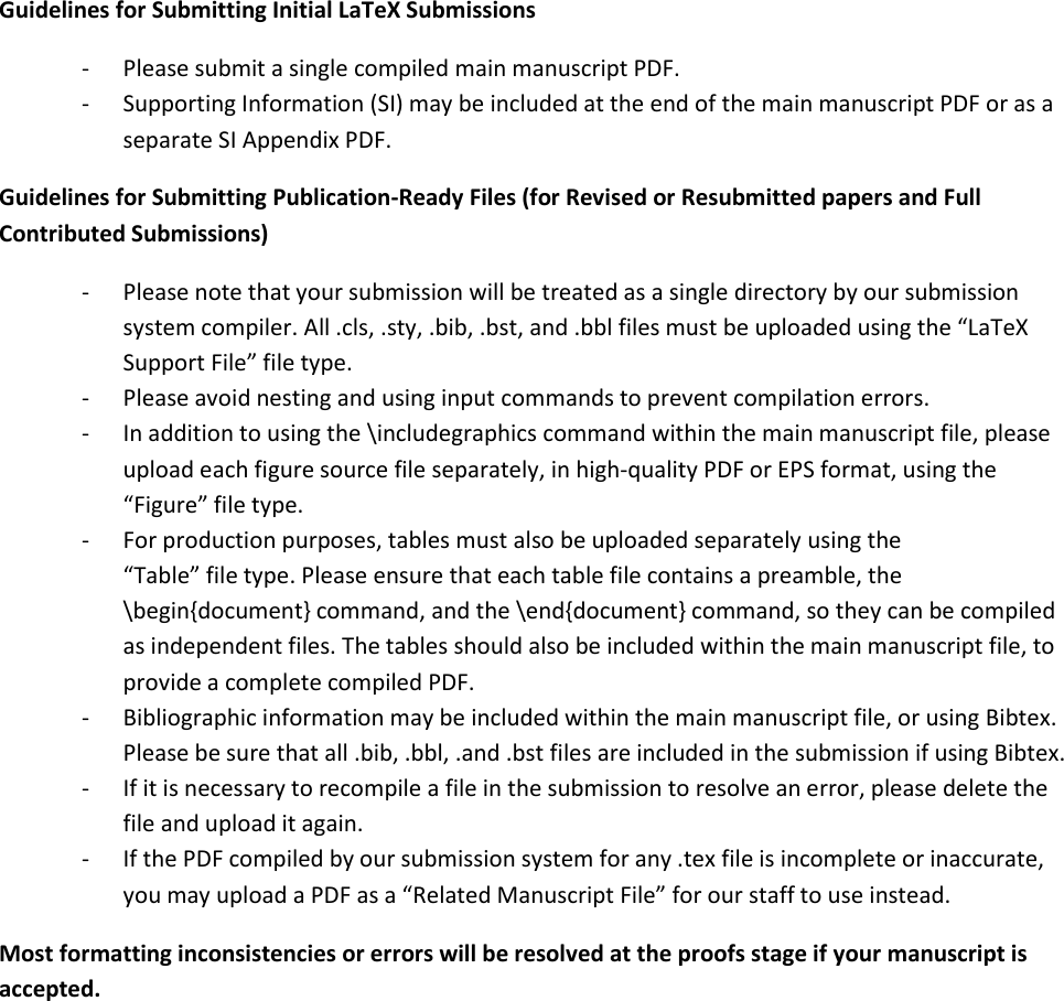 Pnas Additional Latex Instructions